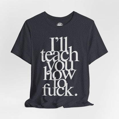 I'll teach you how to fuck. (Replica Madonna Sex Book Promo Graphic)