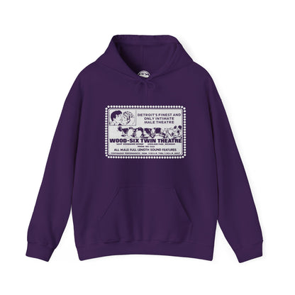 Wood–Six Twin Theater Hoodie (Detroit Gay Porno House/70's to 90's)