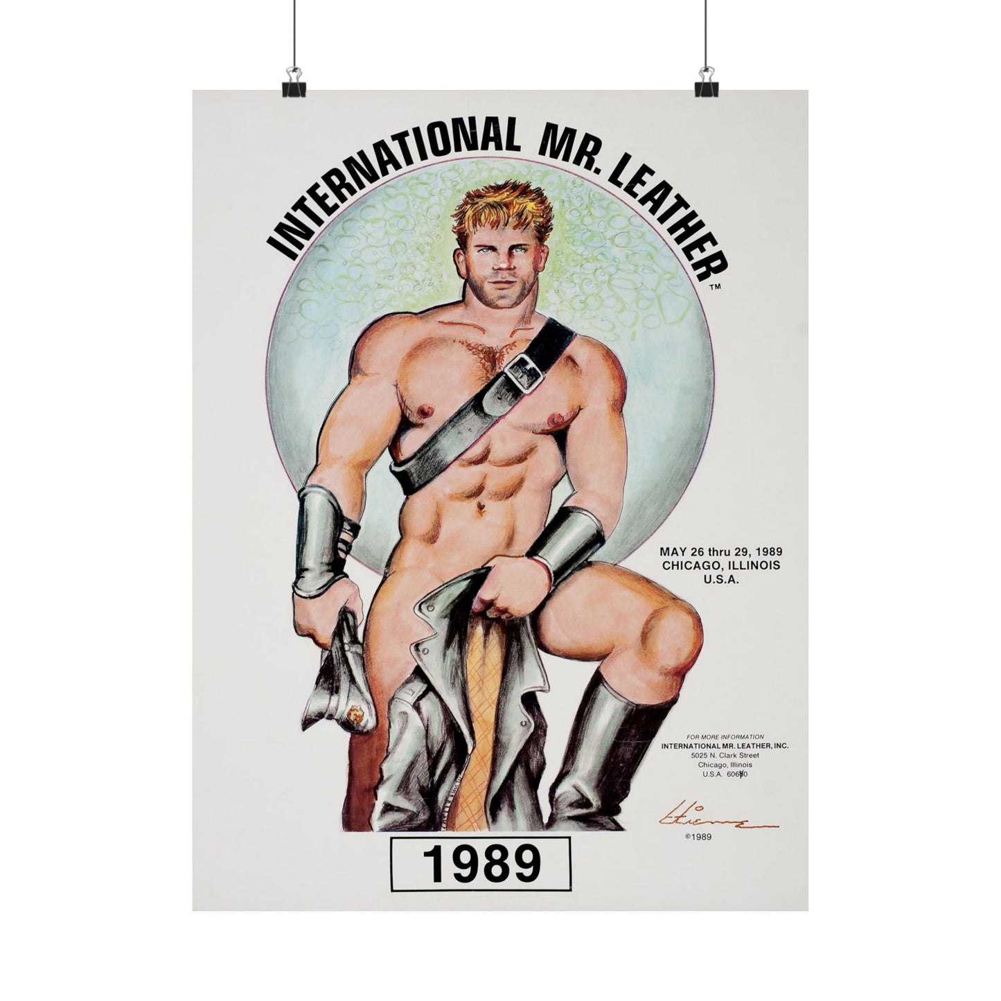 1989 International Mr. Leather Poster Reprint