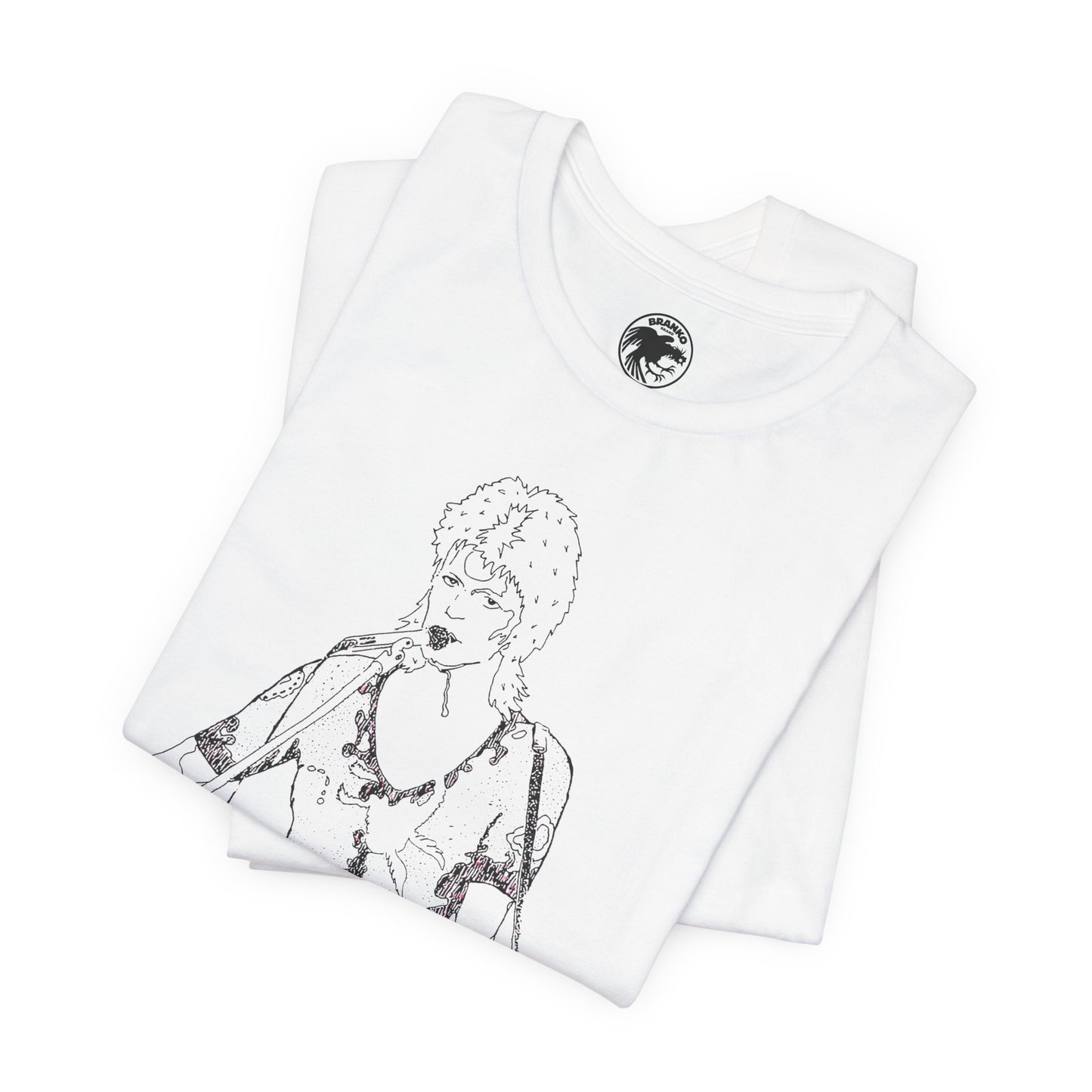David Bowie (Ziggy Stardust Illustration from Spiders from Mars Tour/David Bowie Shirt)