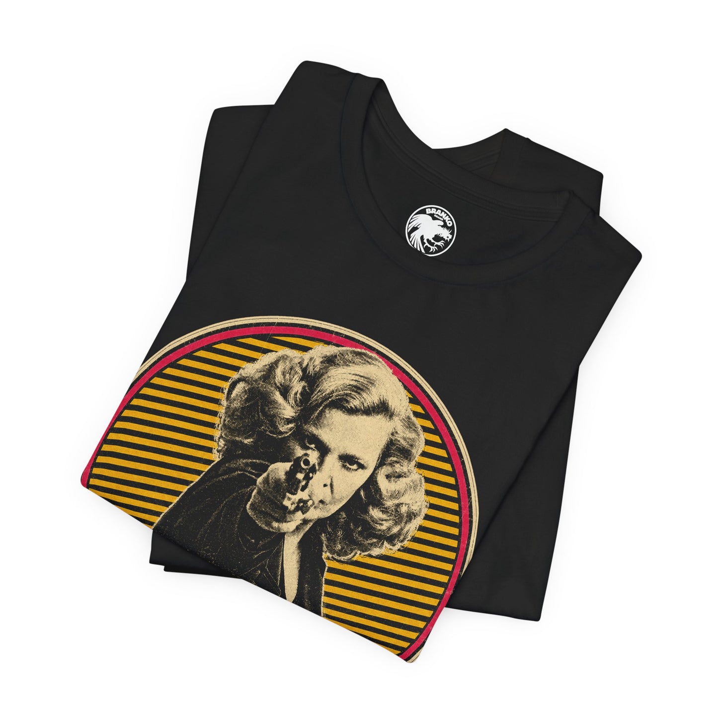 Gloria (Gena Rowlands/1980 Graphic Tee with Vintage Print Effect/John Cassavetes)