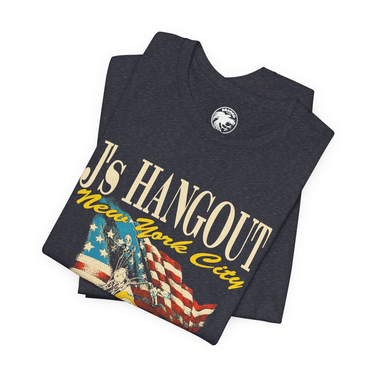 J’s Hangout New York City (NYC Gay Leather Bar/1970s–1980s/Replica Promo Shirt)