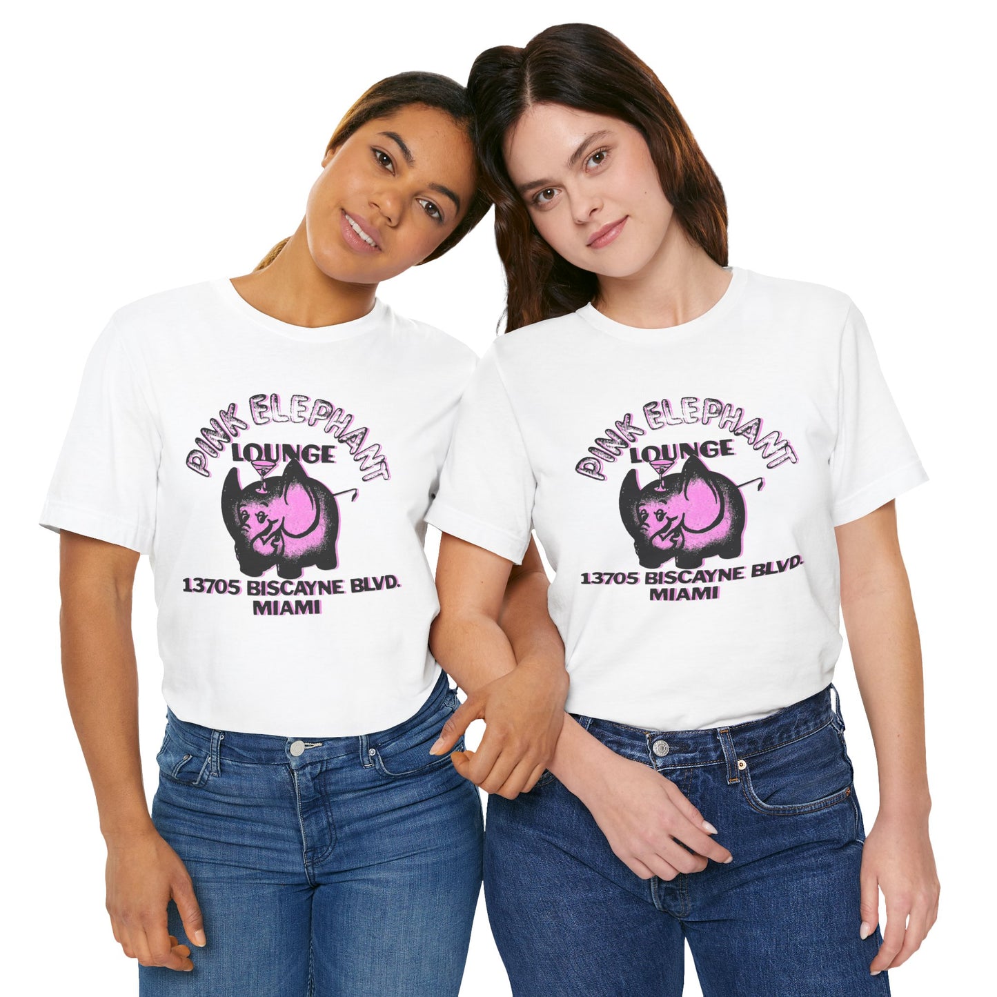Pink Elephant Lounge (Miami Gay Bar/1973-2009/1976 Logo with Vintage Print Effect)