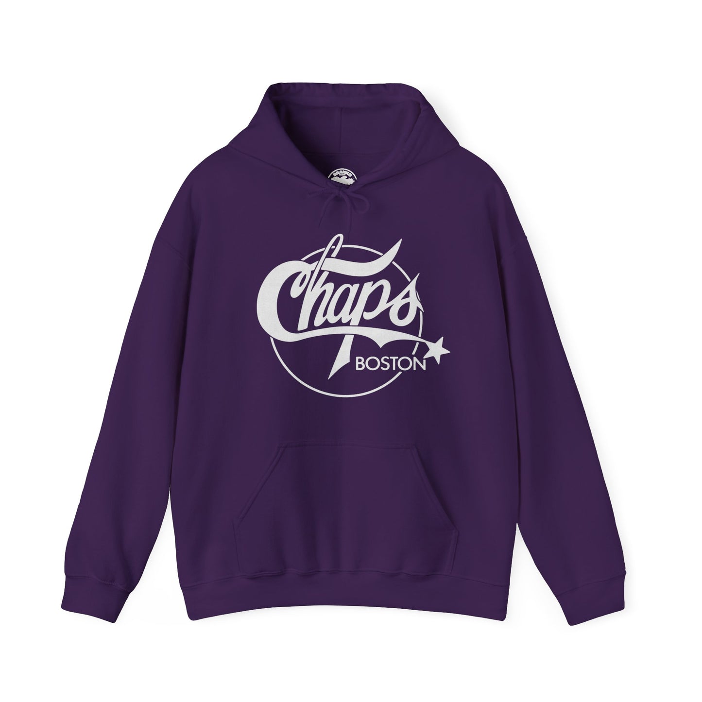 Chaps Boston Hoodie (Boston Gay Bar/80's and 90's/80's Logo with Vintage Print Effect)