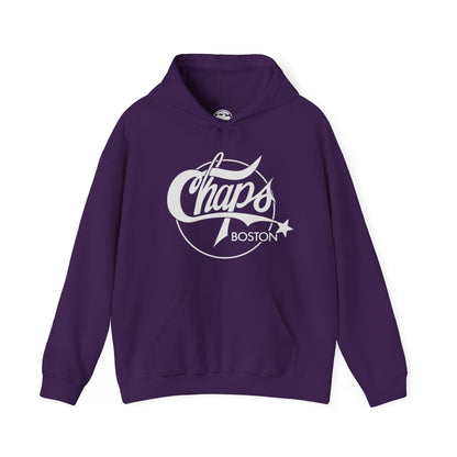 Chaps Boston Hoodie (Boston Gay Bar/80's and 90's/80's Logo with Vintage Print Effect)