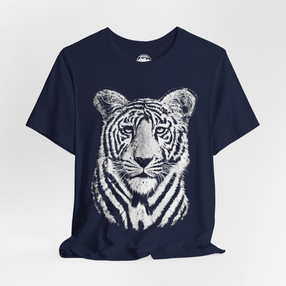 White Bengal Tiger (Replica 90's Tiger Shirt/Oversized Graphic with Vintage Print Effect)