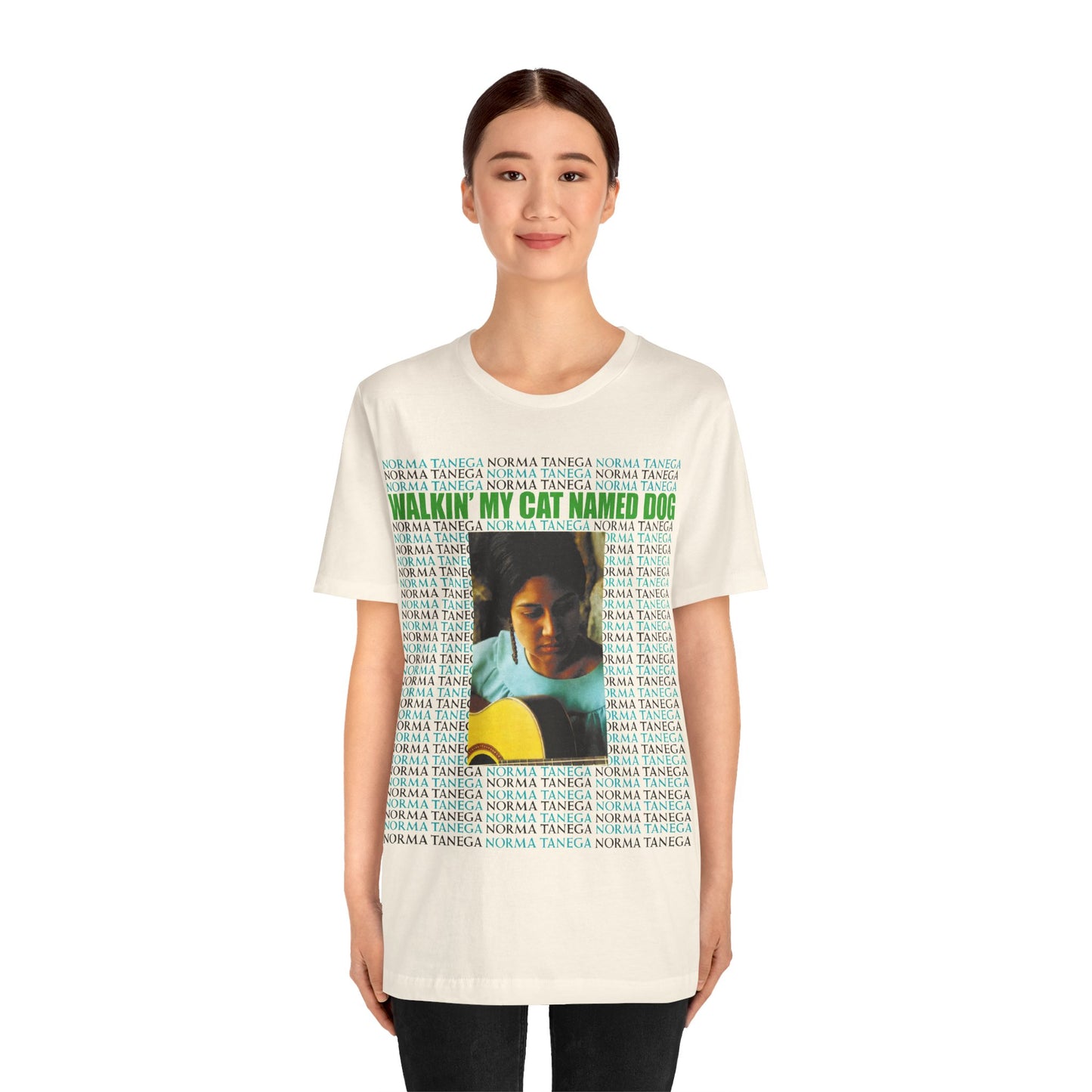Norma Tanega (Oversized Walkin' My Cat Named Dog Graphic with Vintage Print Effect)