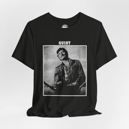 Quint (Robert Shaw Jaws Shirt/Graphic with Vintage Print Effect)