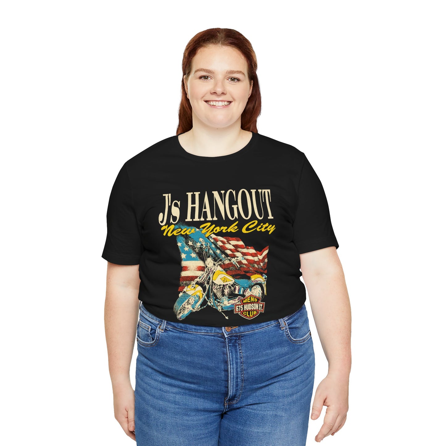 J’s Hangout New York City (NYC Gay Leather Bar/1970s–1980s/Replica Promo Shirt)