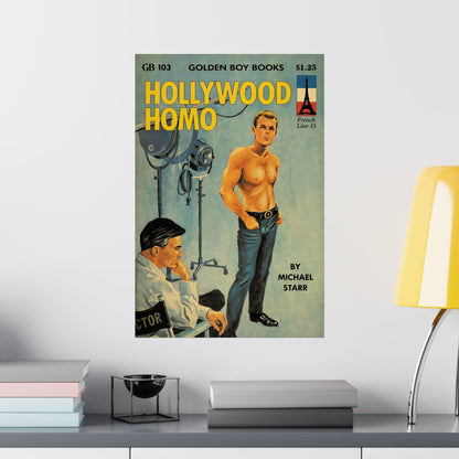 Hollywood Homo (60's Gay Pulp Novel Art Poster)