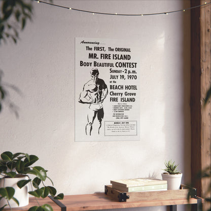 Mr. Fire Island Poster Reprint (First Mr. Fire Island Contest/1970)