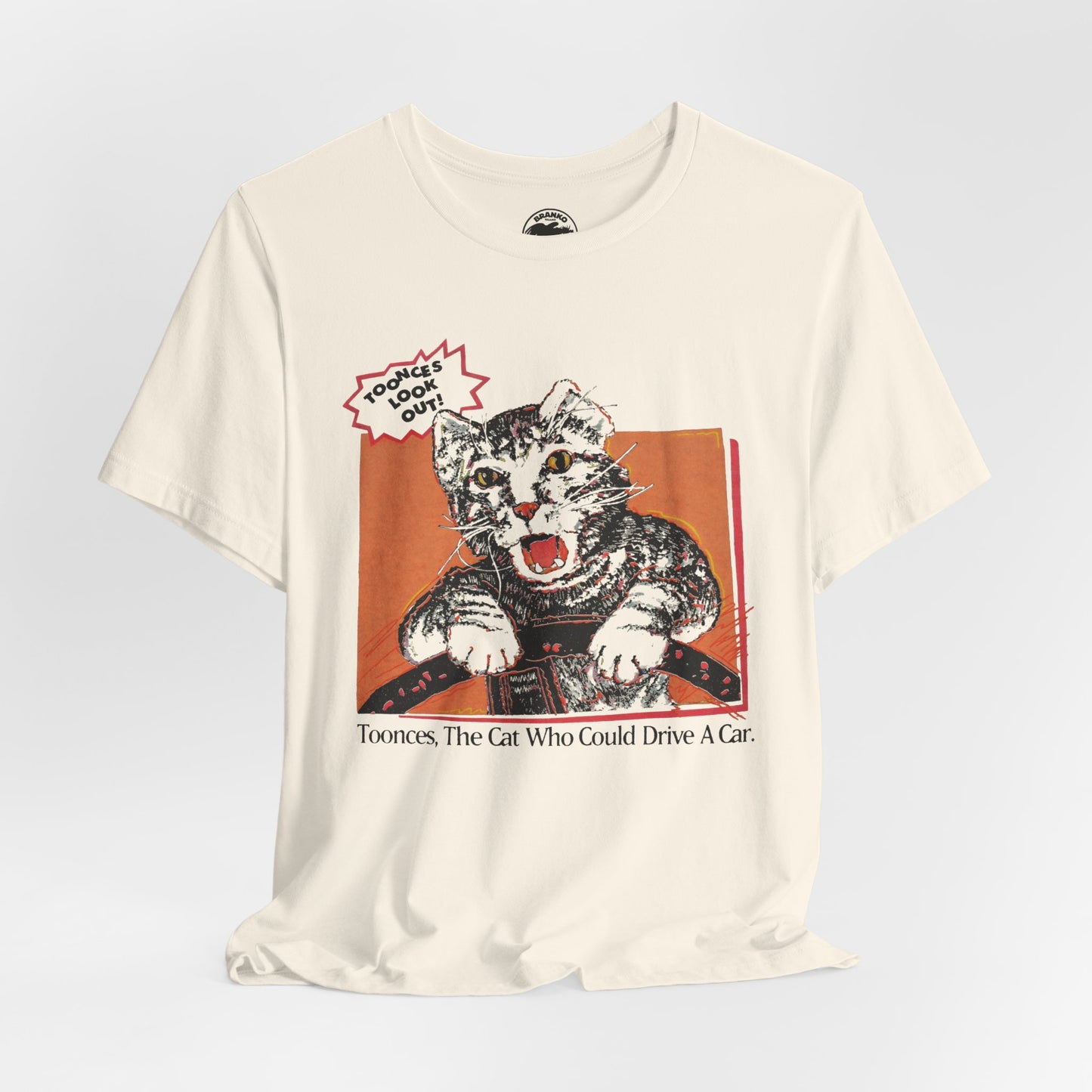 Toonces the Driving Cat (Replica SNL Promo Tee/Late 80's Early 90's)