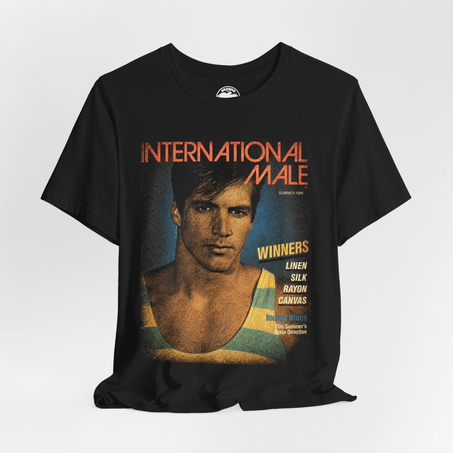 International Male (Men's Fashion Mail Order Catalogue/70's to 2000's/80's Cover with Vintage Print Effect)