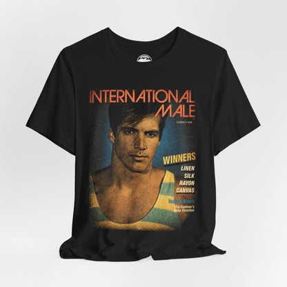 International Male (Men's Fashion Mail Order Catalogue/70's to 2000's/80's Cover with Vintage Print Effect)
