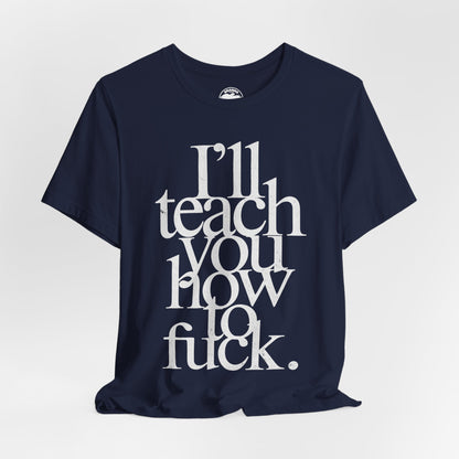 I'll teach you how to fuck. (Replica Madonna Sex Book Promo Graphic)