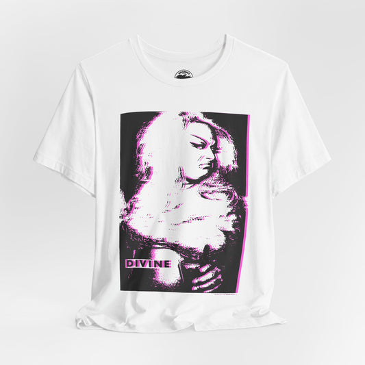 Divine (Replica 80's Promo tee with Vintage Pink Punk Trash Effect)