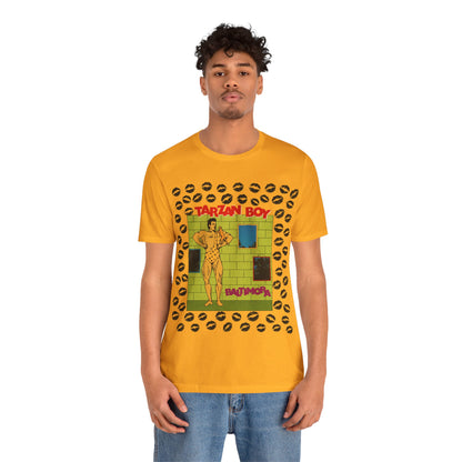 Tarzan Boy (Oversized Covert Art Graphic with Vintage Print Effect/Baltimora Tarzan Boy Shirt)