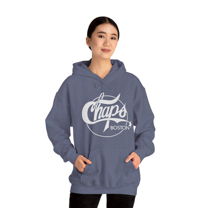 Chaps Boston Hoodie (Boston Gay Bar/80's and 90's/80's Logo with Vintage Print Effect)