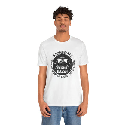 Stonewall Means Fight Back!  (Replica Gay & Lesbian Rights Protest Tee/YAWF)