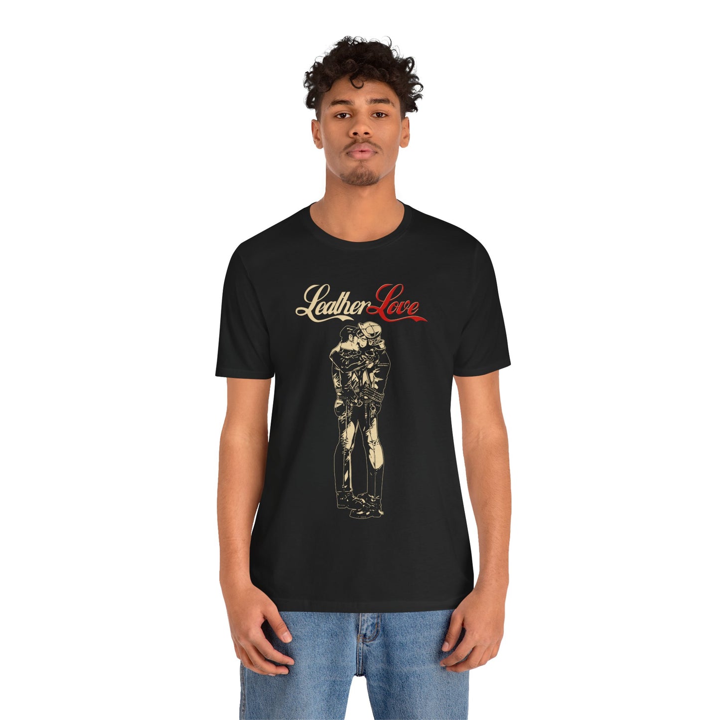 Leather Love (Gay Leathermen Kiss/Vintage Inspired Gay Leather Shirt/Leather Culture)