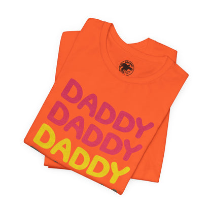 Daddy (Replica 80's Gay Daddy Rainbow Novelty Shirt/Vintage Print Effect)