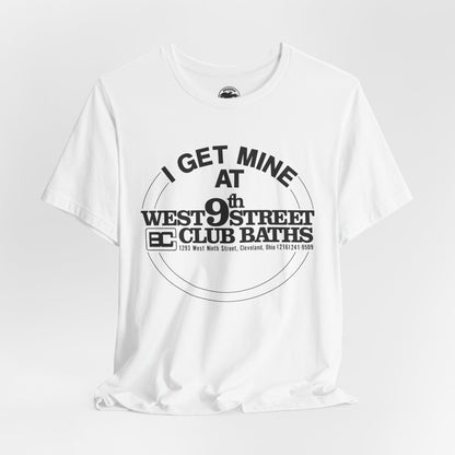 West 9th Street Club Baths Cleveland (Replica Late 70's Promo Shirt for Cleveland Club Bath Location)