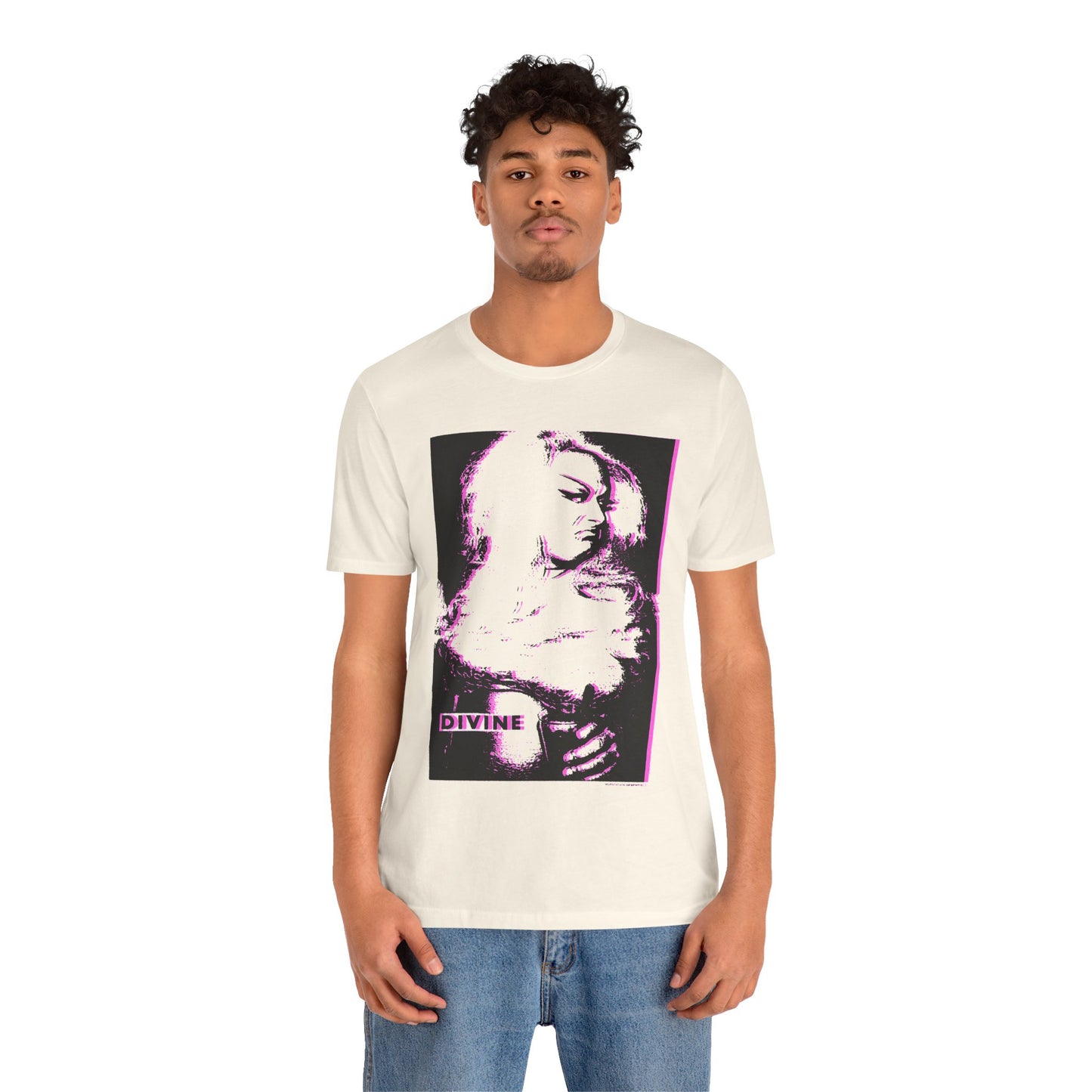 Divine (Replica 80's Promo tee with Vintage Pink Punk Trash Effect)