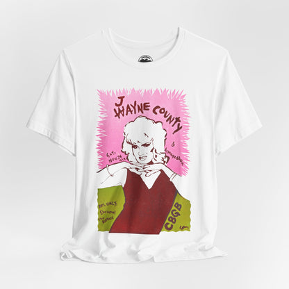Wayne/Jayne County (Image from CBGB's Gig Poster/Vintage Print Effect/Jayne County Shirt)