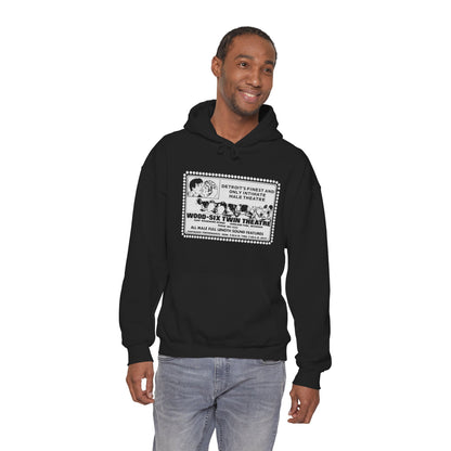 Wood–Six Twin Theater Hoodie (Detroit Gay Porno House/70's to 90's)