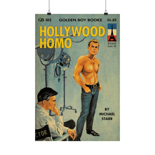 Hollywood Homo (60's Gay Pulp Novel Art Poster)