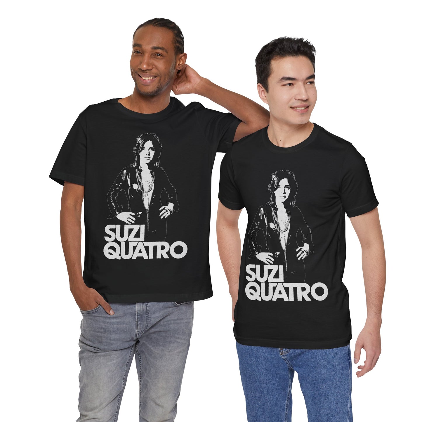 Suzi Quatro (Replica Promo Tee with Vintage Print Effect)