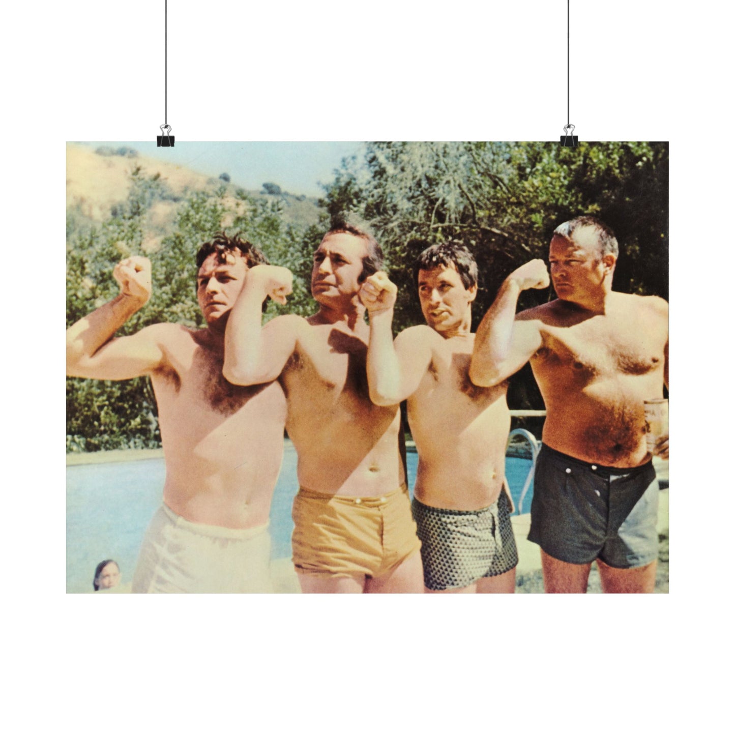 Husbands John Cassavetes  (Poolside Portrait Reprint/Peter Falk/Ben Gazzara)
