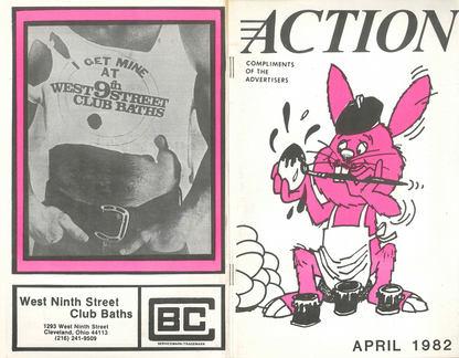 West 9th Street Club Baths Cleveland (Replica Late 70's Promo Shirt for Cleveland Club Bath Location)