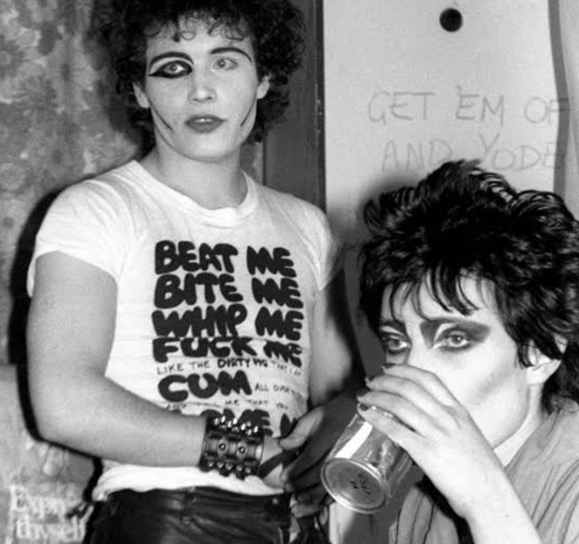 Beat Me. Bite Me. Whip Me... (Replica Iconic Punk Tee as Worn by Joan Jett and Adam Ant/Graphic with Vintage Print Effect)
